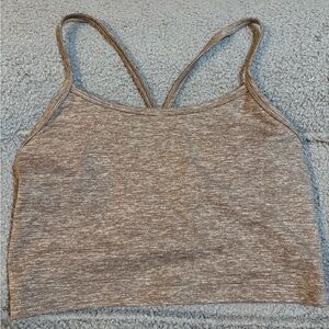 Light brown Strappy Crop Top- lined